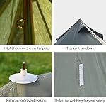 Canvas Bell Tent 10ft Green with Stove Jack and Zipped Removable Floor, Luxury Outdoor Glamping Yurt Cotton Tent for Family Truck Car Camping Hunting Party