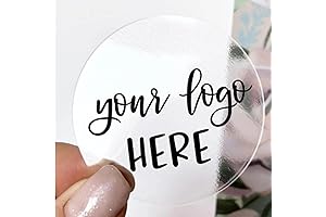 Personalized Custom Clear Stickers, 100-500 Waterproof Roll