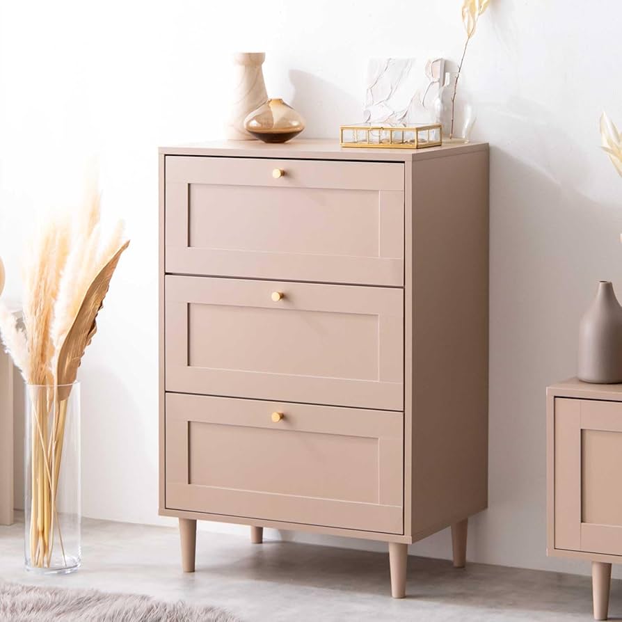 Amazon｜家具350 チェスト 幅60cm 3段 引き出し タンス キャビネット