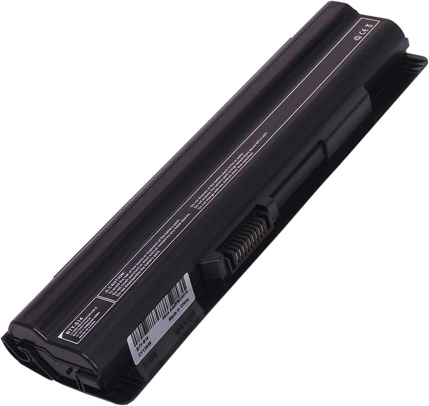BTY-S14 BTY-S15 Laptop Battery Compatible with Msi CR41 A6500 CR61 CR650 CR70 CX41 CX61 FX700-012FR GE60 GE60H GE620 GE620DX GE70 GE70H GP60 FR720 FX720 MS-1482 MS-16G1 MS-16G4 MS-16G7(11.1V 49Wh)
