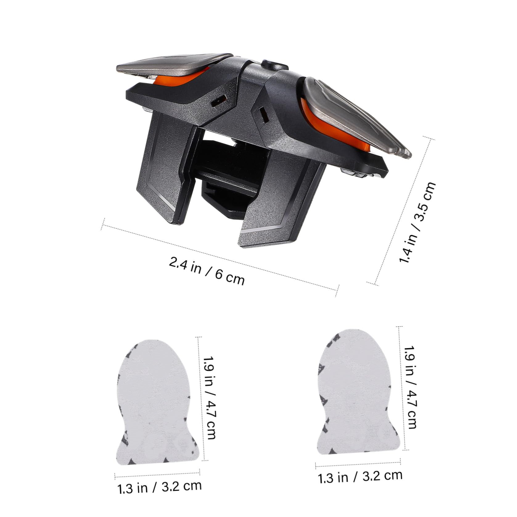Gatuida Controller di Gioco Mobile Ergonomico in Abs con Guanti e Cavo di Ricarica, Set ad Alta Sensibilità per Smartphone e Giochi Mobili
