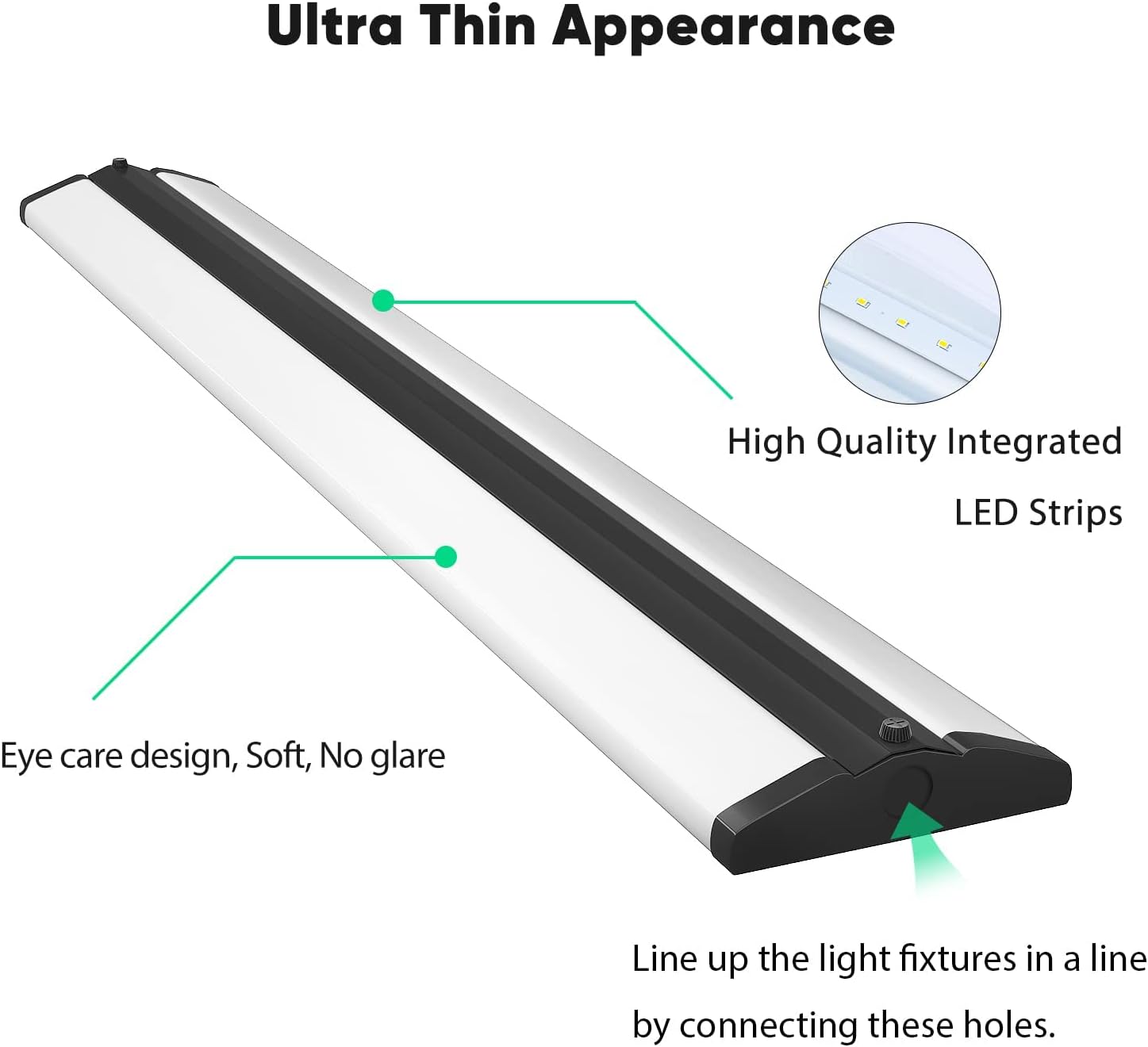 FAITHSAIL 8FT LED Shop Light, 110W LED Wraparound Ultra Slim Strip Lights, 12600 Lumens, 5000k Garage Lighting, 8 Foot LED Strip Light for Office, Workshop, Fluorescent Version Replacement, 1 Pack