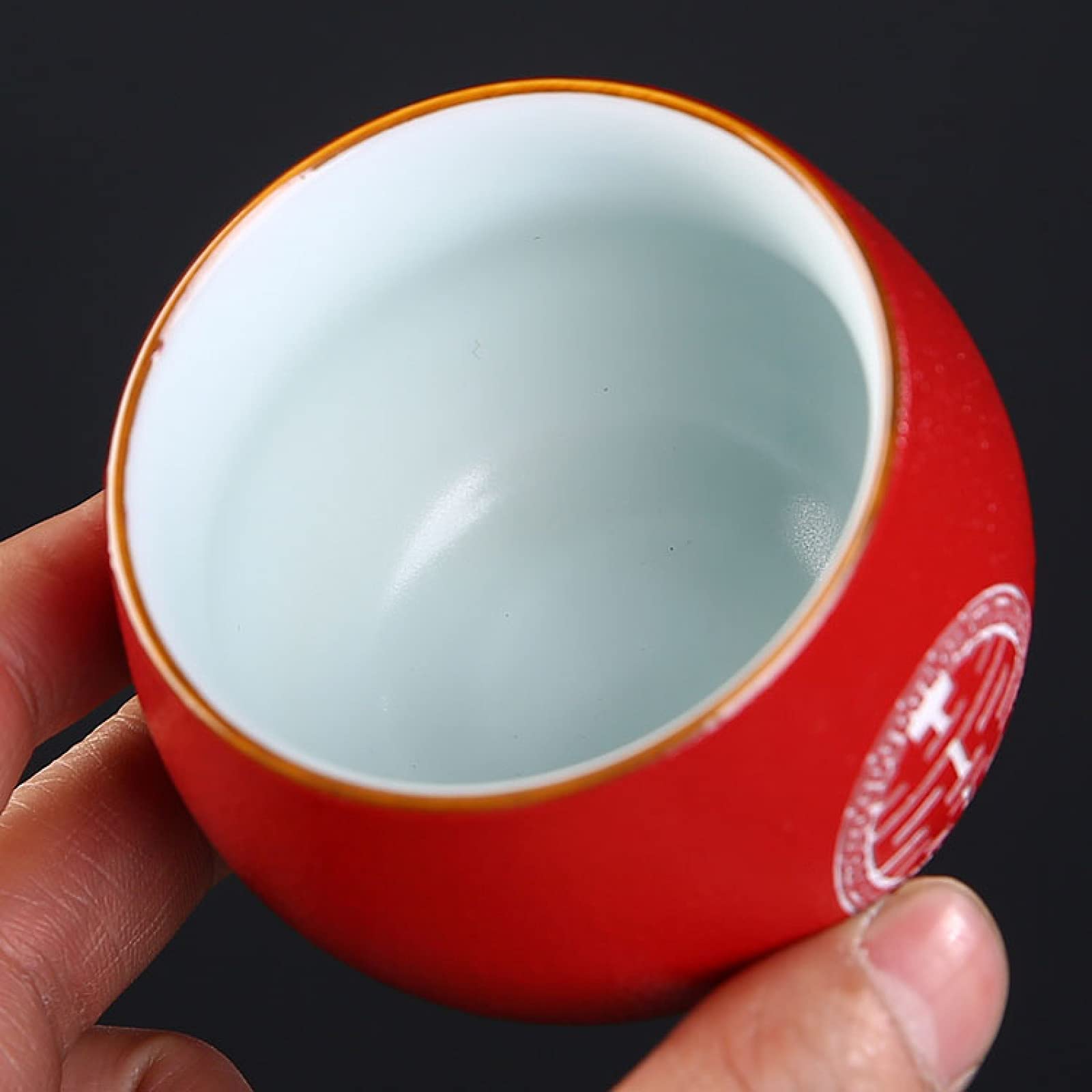 Porcelanowy serwis do herbaty Zestaw do herbaty dla dorosłych Czerwone zestawy do herbaty Kung Fu Czajniczek z 8 filiżankami i tacą na herbatę Prezent ślubny,Filiżanki i spodki do herbaty