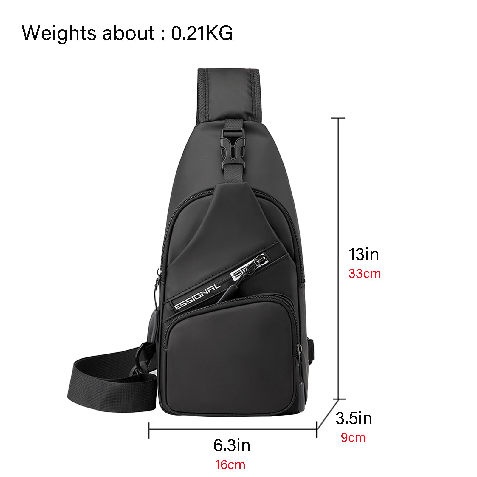 Uomo Zaino monospalla Tempo libero borsa tracolla Borsa a Spalla per Viaggio Ciclismo Lavoro Sport Bicicletta