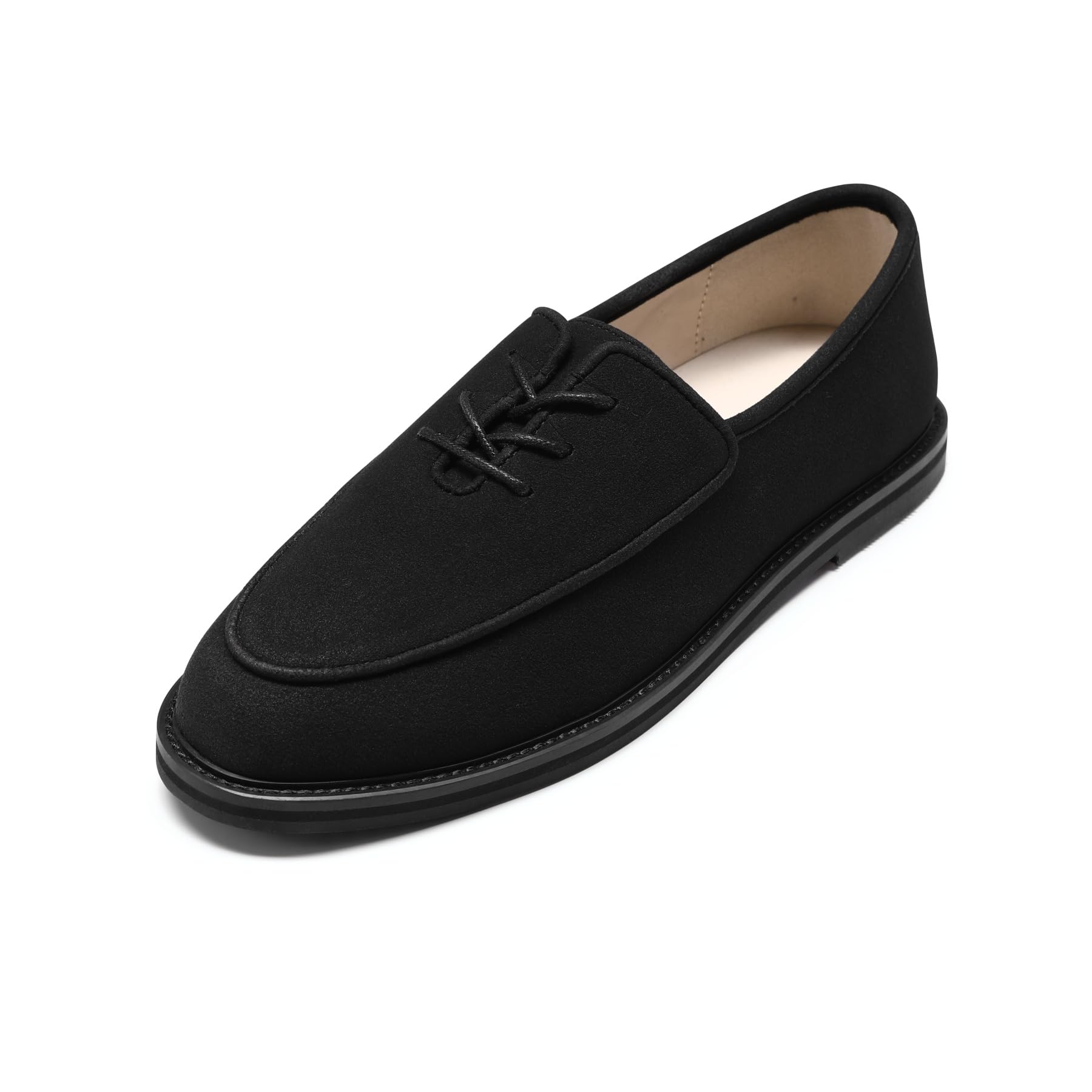 Allthemen Herren Loafer Wildleder Leicht Slipper Slip On Farbverläufe Mokassin mit Schnürsenkel Casual Business