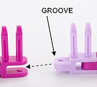 Vista 3 de Authentic Knitting Board Flexee Loom Links Skinny, calibre pequeño, para hilo fino, 48 eslabones, 96 clavijas