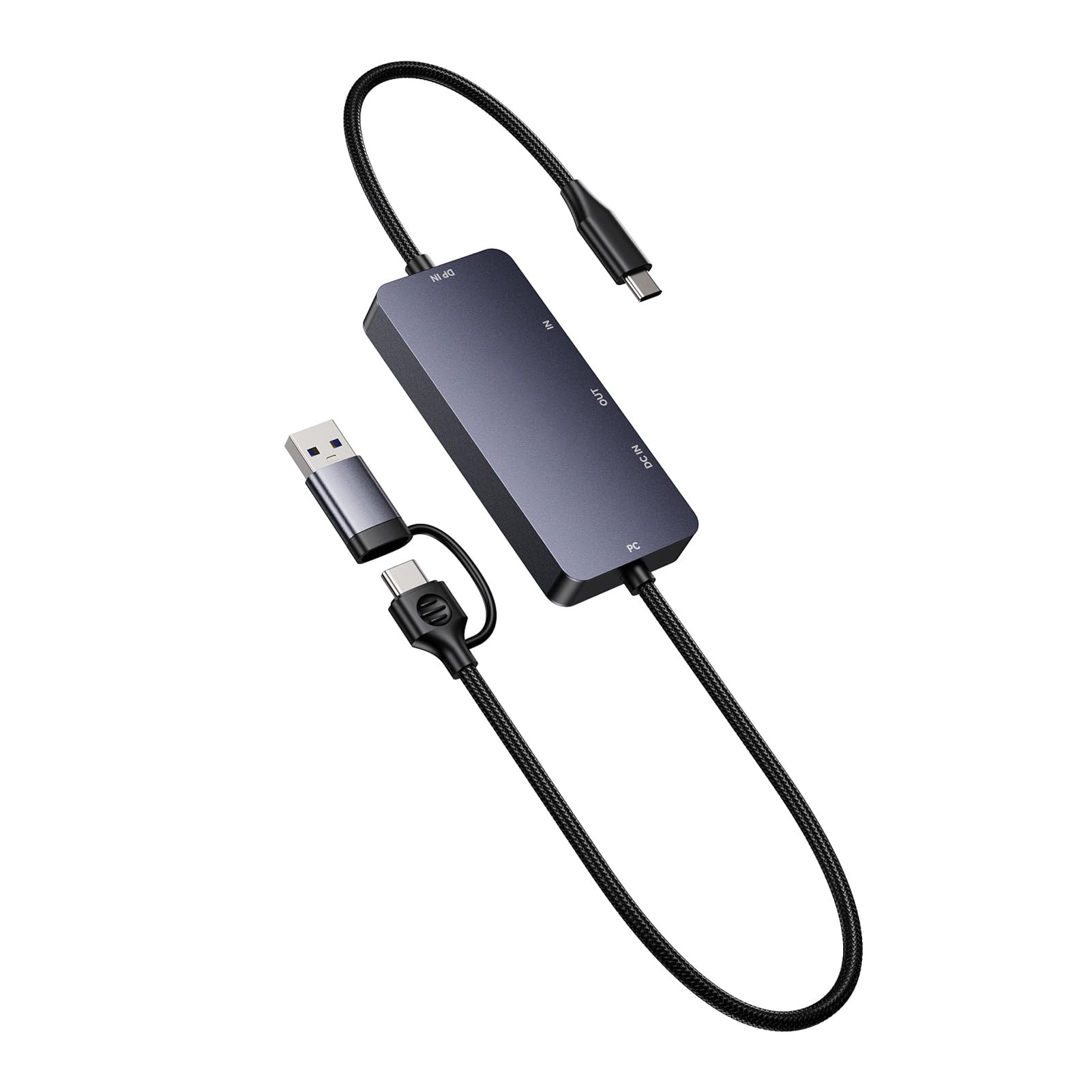 Tarjeta de Captura de Video, Salida USB A C con Carga PD de 100 W, Entrada HDMI Tipo C, Grabación 1080P 60 Hz, Paso 4K@60 Hz, para PC Portátil