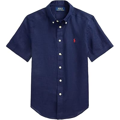 Polo Ralph Lauren Kids Linen Short Sleeve Shirt (Big Kid)