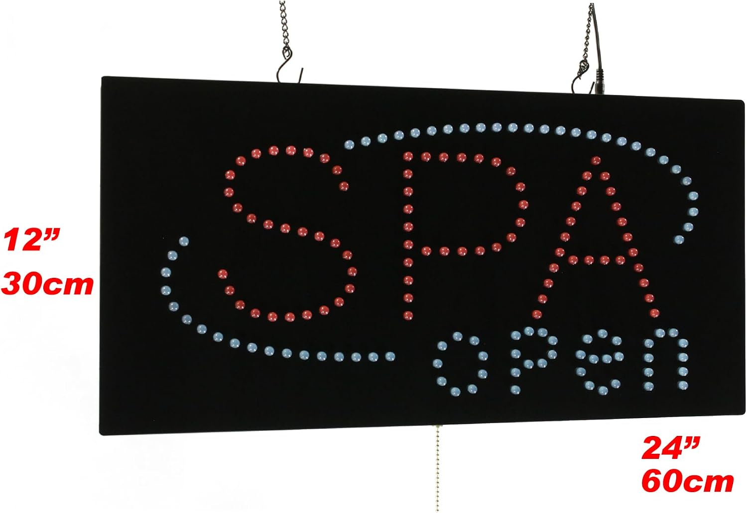 SPA open Sign, 24"x12", 60x30cm, TOPKING, LED, Neon, Florescent, Signage, Signboard, Display, Billboard, Screen, Grand Opening, Gift