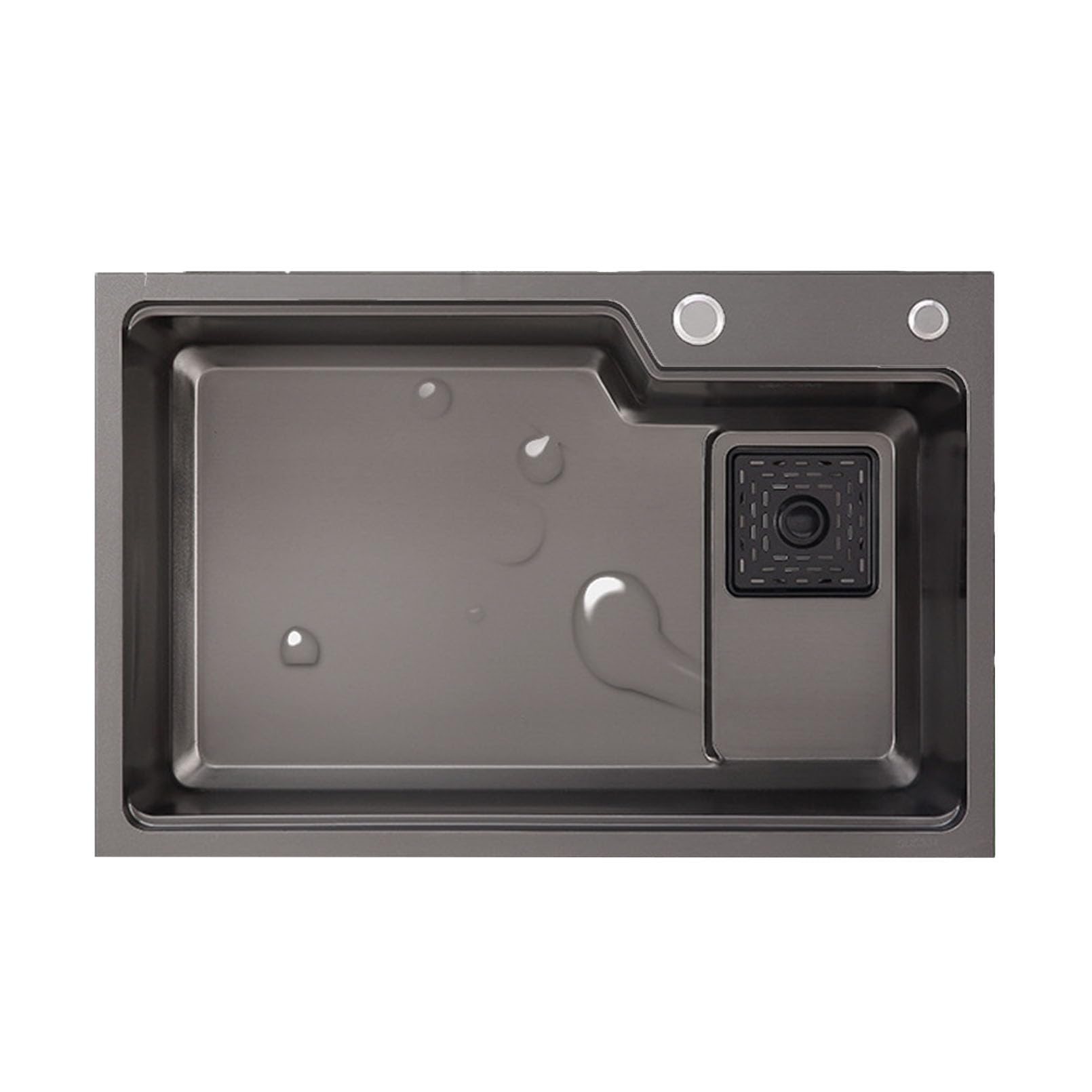 Évier cuisine inox 1 bac encastrable JATIBOSH 68x45 lavabo cuisine robuste