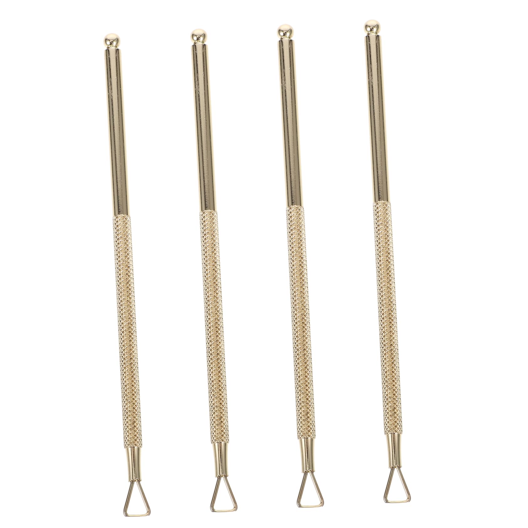 BIUDECO Nail Art Pusher Tool Triangular Design Cuticle Peller Stainless Steel Nail Gel Remover Nail Art Scraper Nail Removing Tool Ergonomic Handle