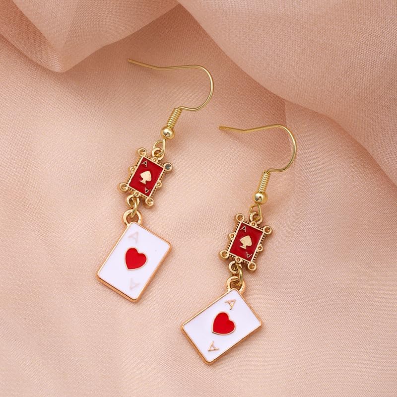 NIQIPOK Queen Of Hearts Necklaces Earrings Set for Women Queen of Hearts Earrings Red Heart Black Choker Necklace Cosplay Accessories Halloween Jewelry - Image 5