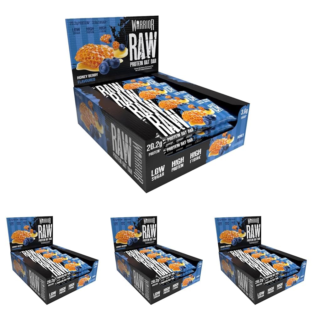 Warrior RAW Protein Bars 12 x 75g – 20g High Protein Bar, Low Sugar High Fibre Oat Protein Flapjack – Protein Snacks, Meal Replacement Bars (Chocolate Brownie) — view 20