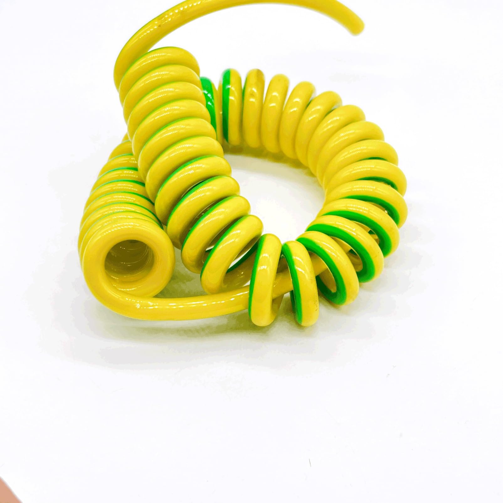 Câble électrique extensible de 18 mètres en polyuréthane monoconducteur jaune vert souple et flexible Câble élastique(17AWG 1mm2)