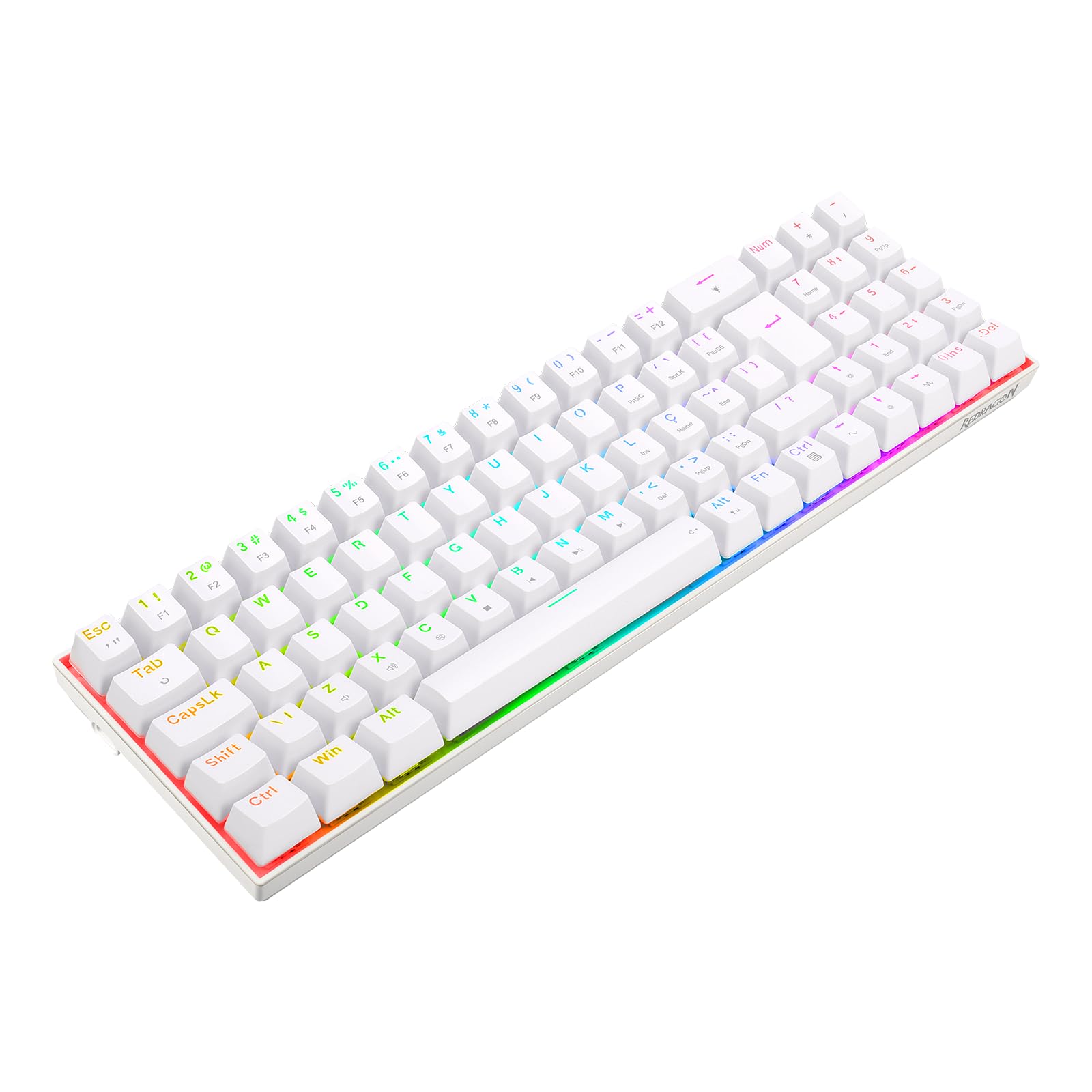 TECLADO MECANICO GAMER ZED PRO RGB BRANCO SWITCH MARROM | Amazon