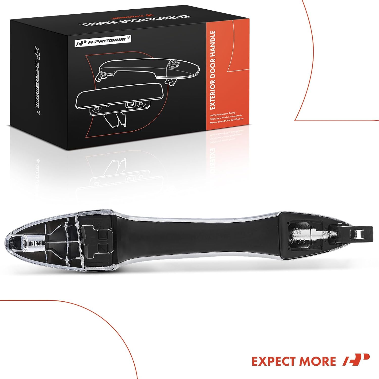 A-Premium Rear Left Driver Side Exterior Door Handle Compatible with Kia Sportage 2011-2016, Chrome, Replace# 82651-3W010-RL, 82652-3W030