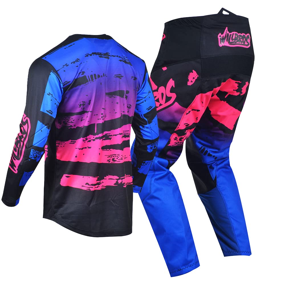 Combinaison de Pantalons en Jersey de Motocross Hommes Femmes Moto MX Ensemble Enduro D'équitation Cyclisme Hors Route Adulte