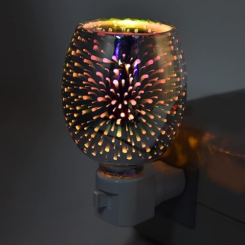 Miniatura 5 de Calentador de fragancia enchufable, calentador de cera eléctrico 3D, calentador de velas con luz nocturna, sin humo, lámpara de noche para el hogar,