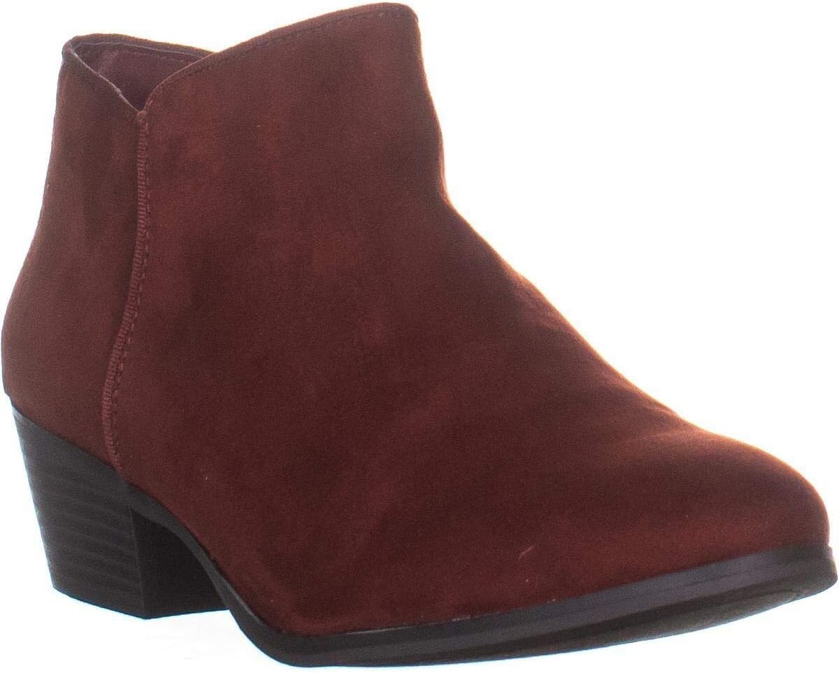 Style Co. Women's Wileyy Round Toe Ankle Fashion Boots, Auburn, 7