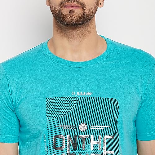Image of Duke Stardust Men Half Sleeve Cotton T-Shirt (1030 Sea Blue XXL)