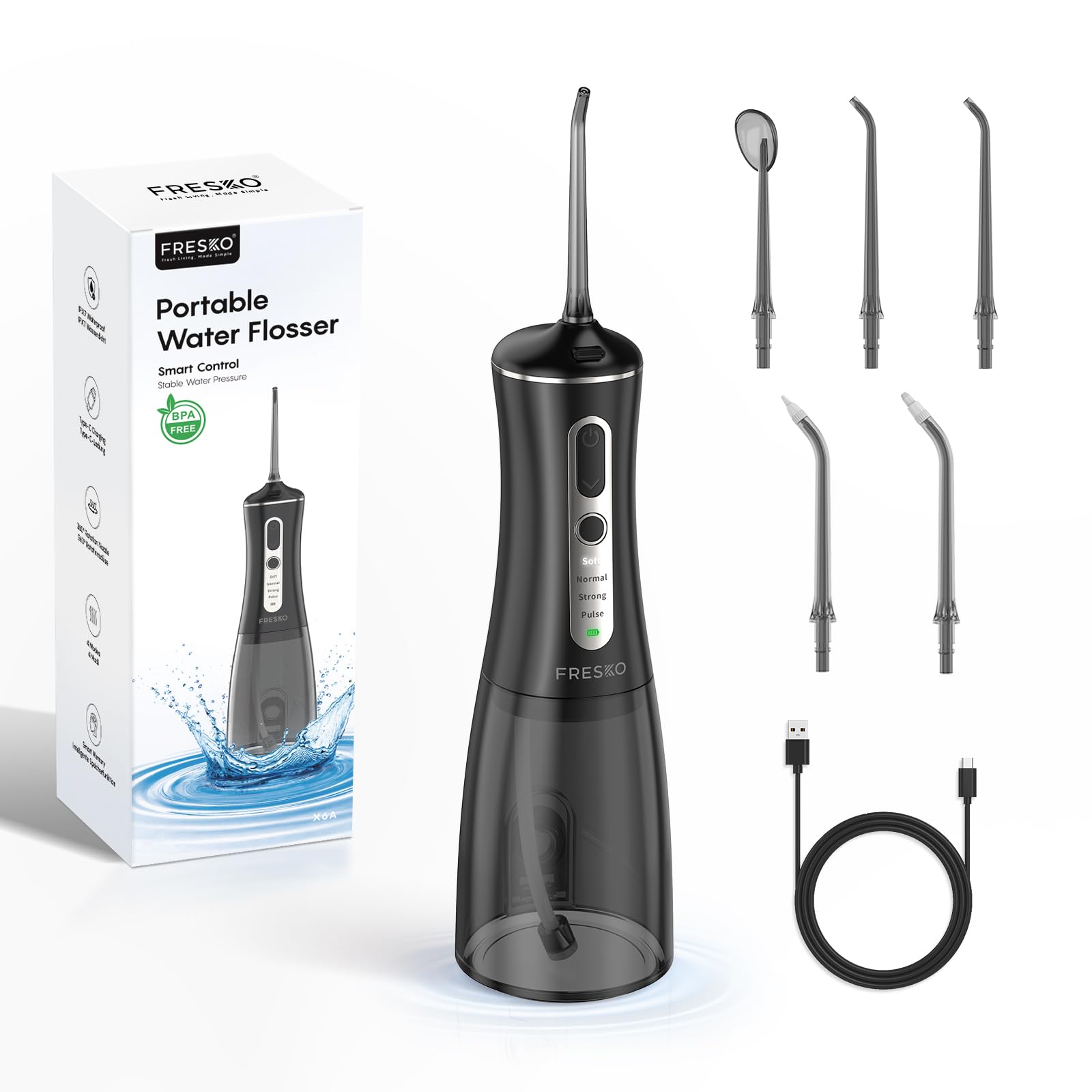 FRESKO Water Flosser Cordless for Teeth