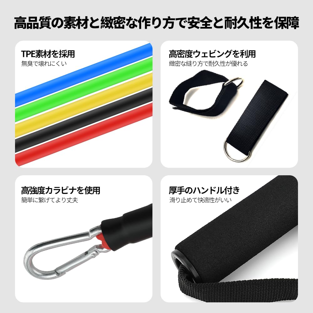 筋トレチューブ トレーニングチューブ用 ハンドル　筋トレ　宅トレ Amazon.co.jp: SINTEX(シンテックス) ハンドル付トレーニング