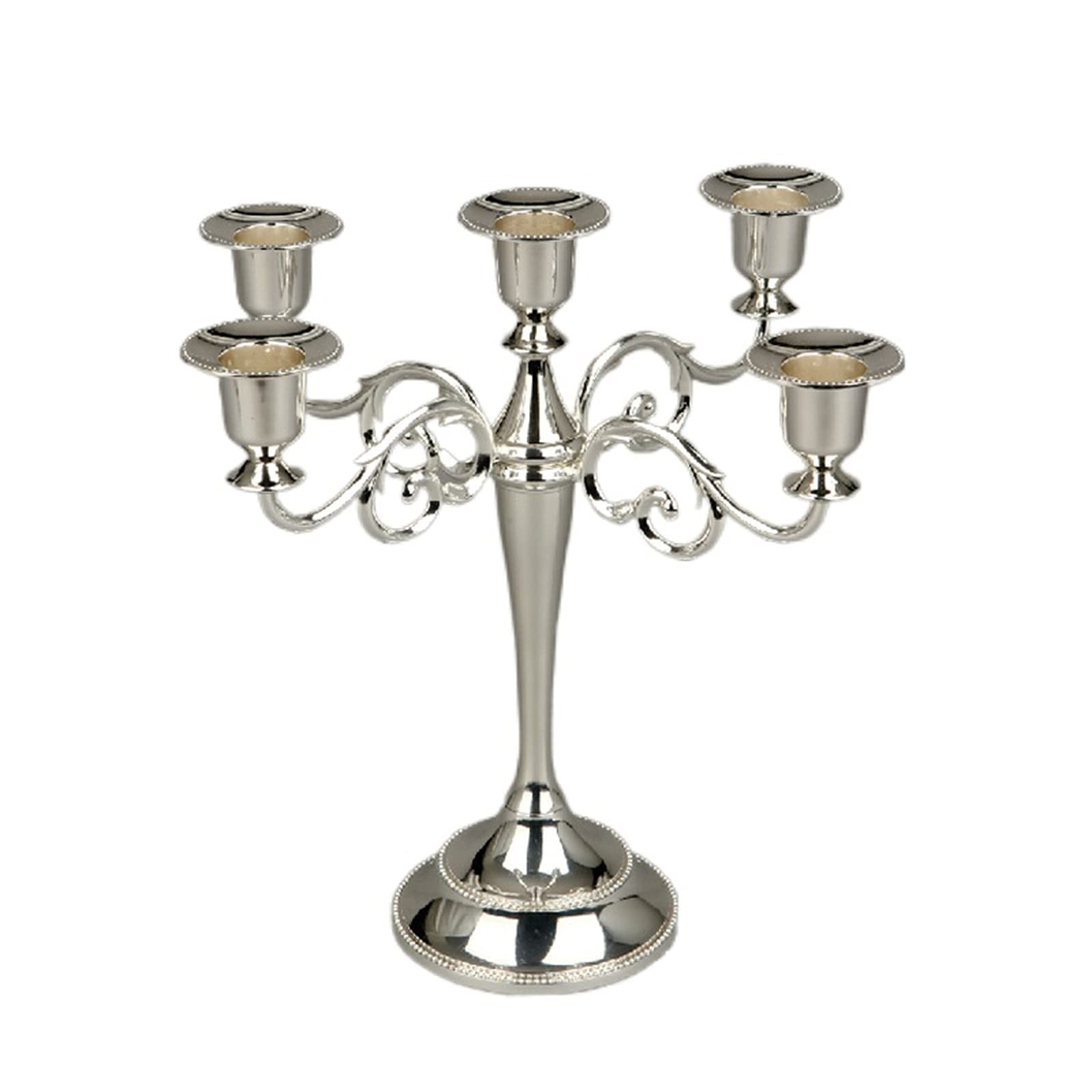 Sbjklyrn One Color Candleholder, Metal Candle Holder 5-Arms Tabletop Candle Stand Wedding Decoration Candelabra Home Decor Candelabrum