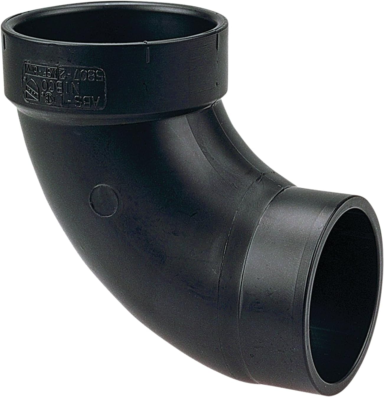 NIBCO Fig No C5807-2, 1-1/2 in. ABS DWV 90 Degree Street Elbow Spigot x Hub, Solvent Weld