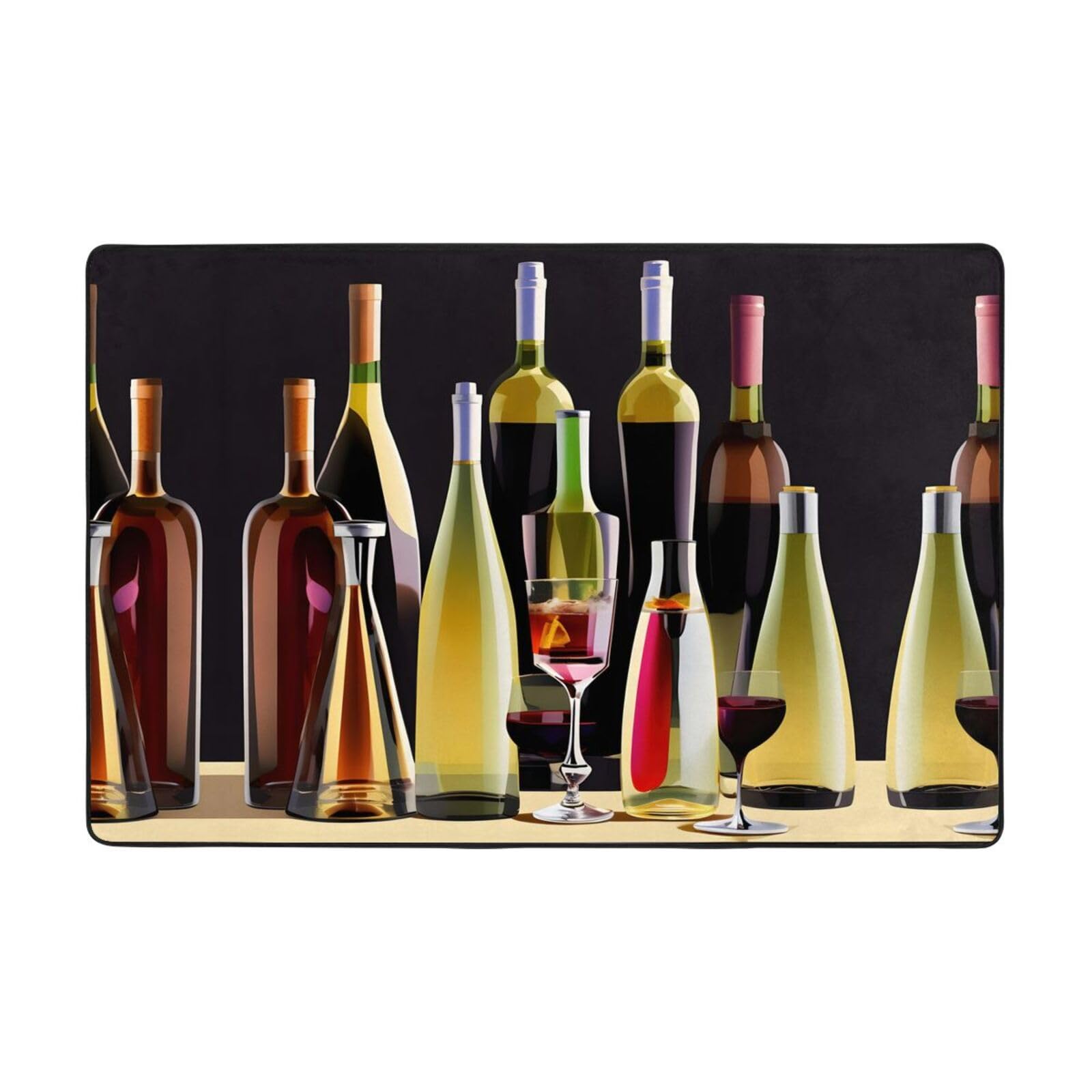 Tapis doux pour chambre d'enfant et salon au motif cocktail festif