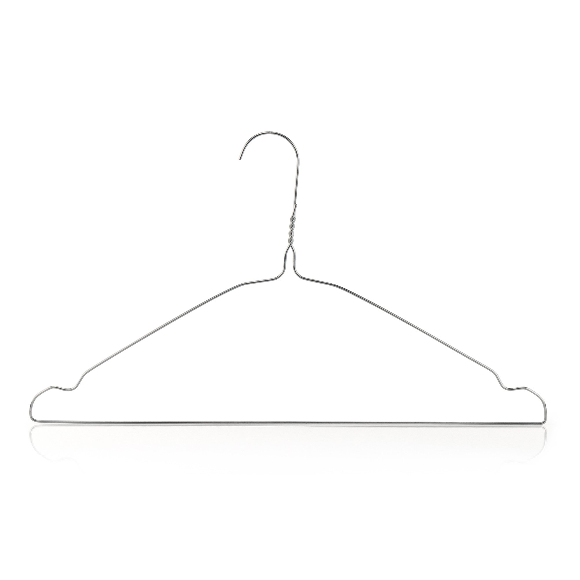 Lot de 500 cintres en métal galvanisé et argenté, crantés Hangerworld de 41 cm