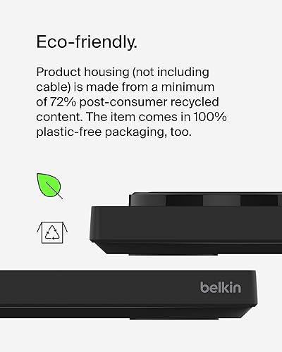 Miniatura 7 de Belkin 2-in-1 Wireless Charging Pad with MagSafe 15W, Fast Charging iPhone Charger - Wireless Charging Station for iPhone 16, 15, 14, and 13 Series,