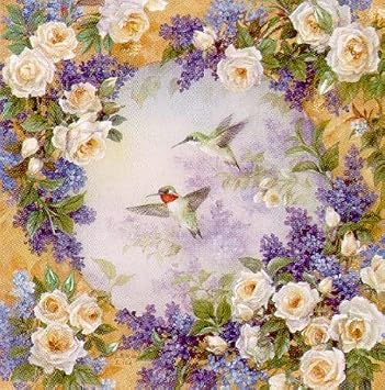 Lena Liu - Hummingbirds with Roses