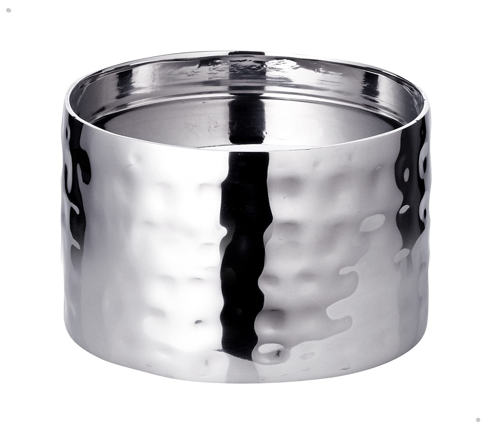 EDZARD Agadir Candle Holder, Height 5 cm, Diameter 8.5 cm, Stainless Steel, Hammered, for Pillar Candles Diameter 8 cm - Image 2