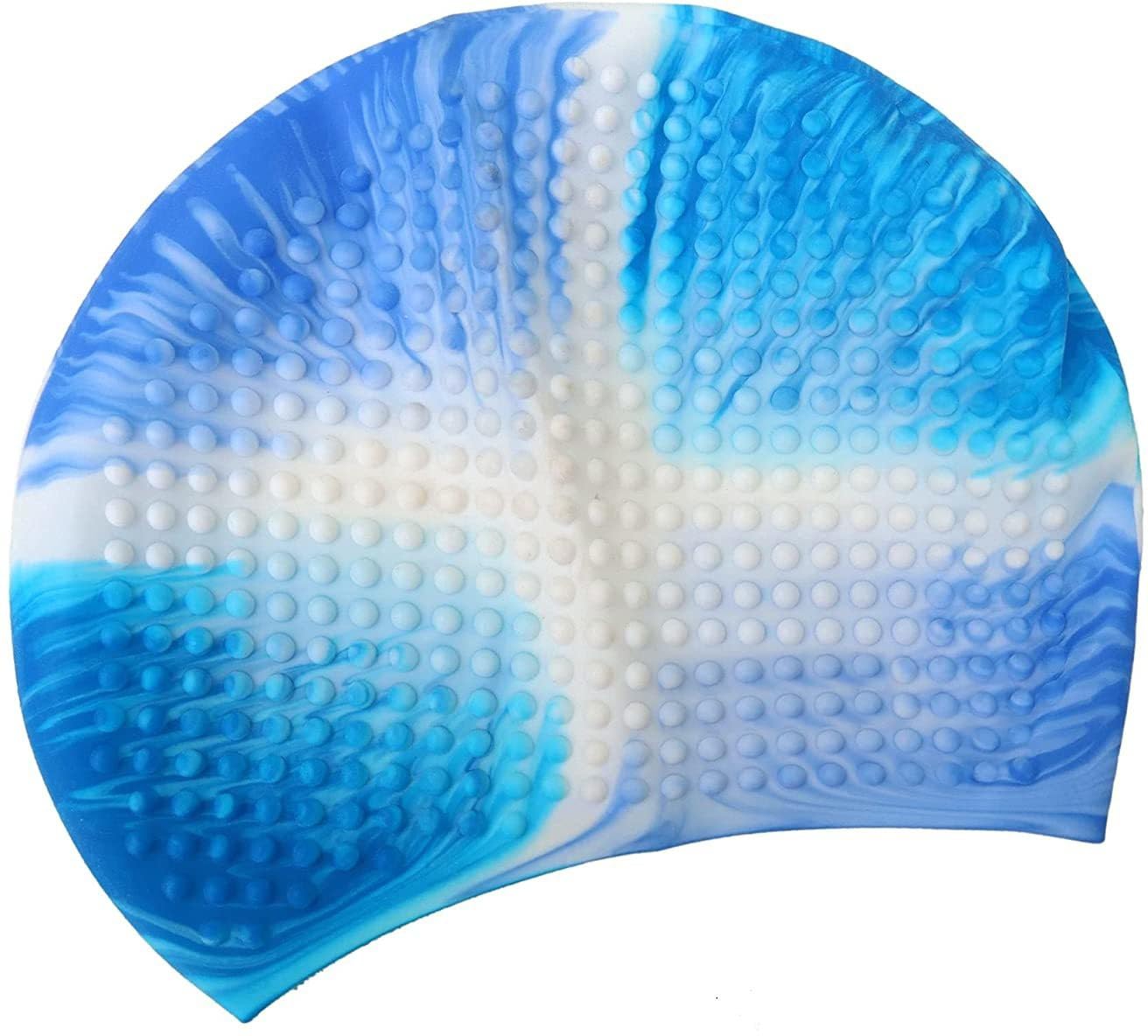 ArrowMax Bubble Design Silicone Long Hair Silicone Swimming Caps for Women Men Adult Kids Swimming Cap (Pack of 2) (B0CBCFWS4M) Amazon Price History, Amazon Price Tracker