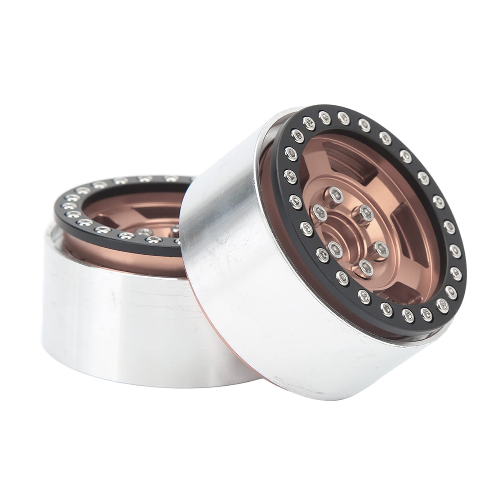 Cerchi per auto RC da 1,9 pollici in lega di alluminio premium con Beadlock per SCX10 MST 1/10 RC Car, 4 pezzi, resistenti, leggeri, lavorati a CNC. (Bronzo)