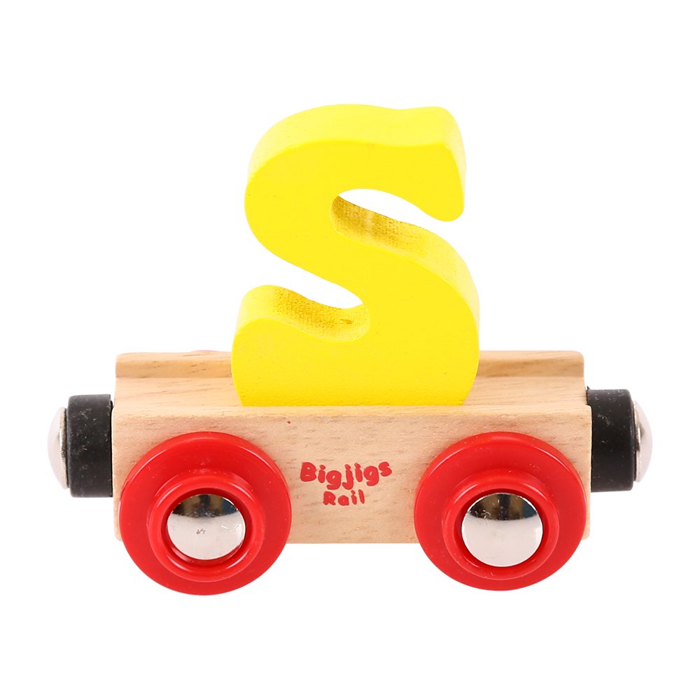 Bigjigs Rail Rail Name Letter S (Yellow)