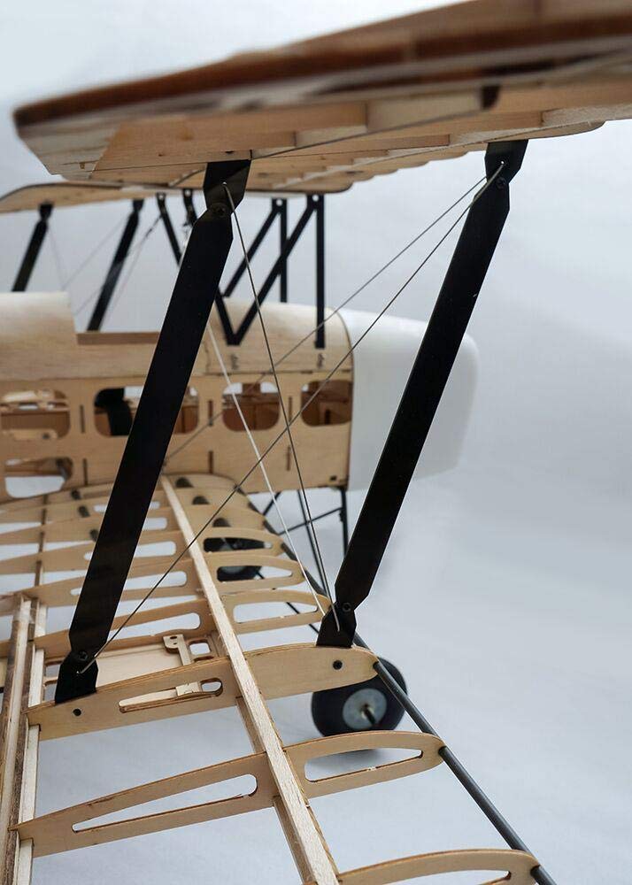 Torcster 210988 Tiger Moth 1400mm Holzbaukasten Modellflugzeug für RC Bausatz DIY, gelaserte Balsa Sperrholz Holz Bauteile Holzmodell Flugzeug