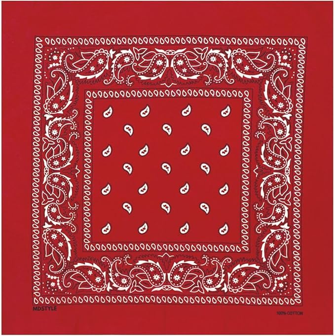 Image of SPIN CART Soft Breathable Cotton Paisley Bandana Handkerchief For Hair Head Bike For Men & Women