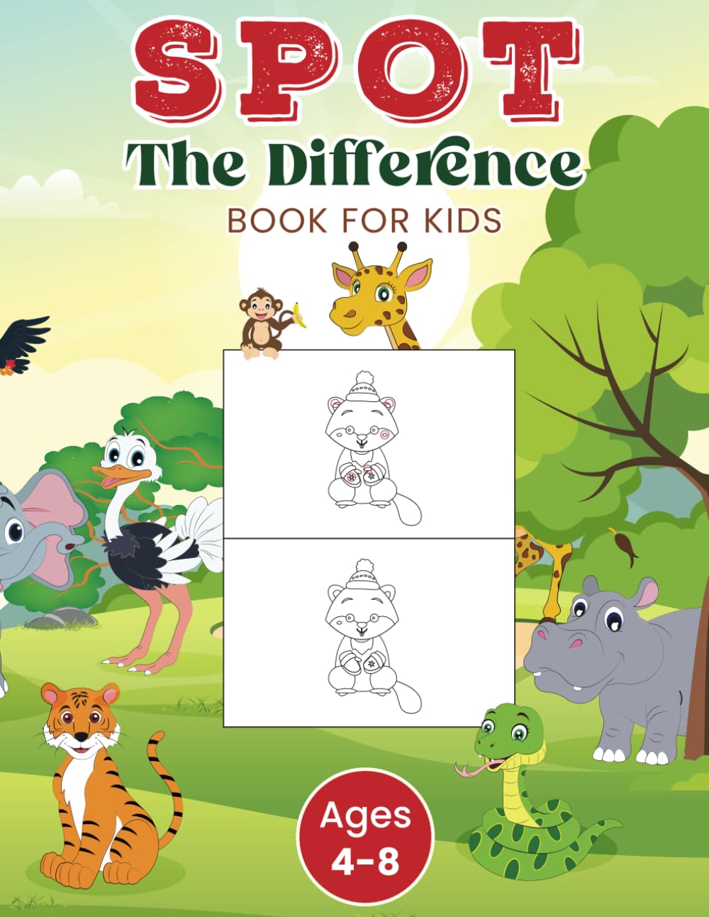 Spot the Difference Book for Kids ages 4-8: A Fun-Filled Spot the Difference Activity Book for Kids Seek and Find Hidden Pictures, Boost Observation Skills and Enjoyment!