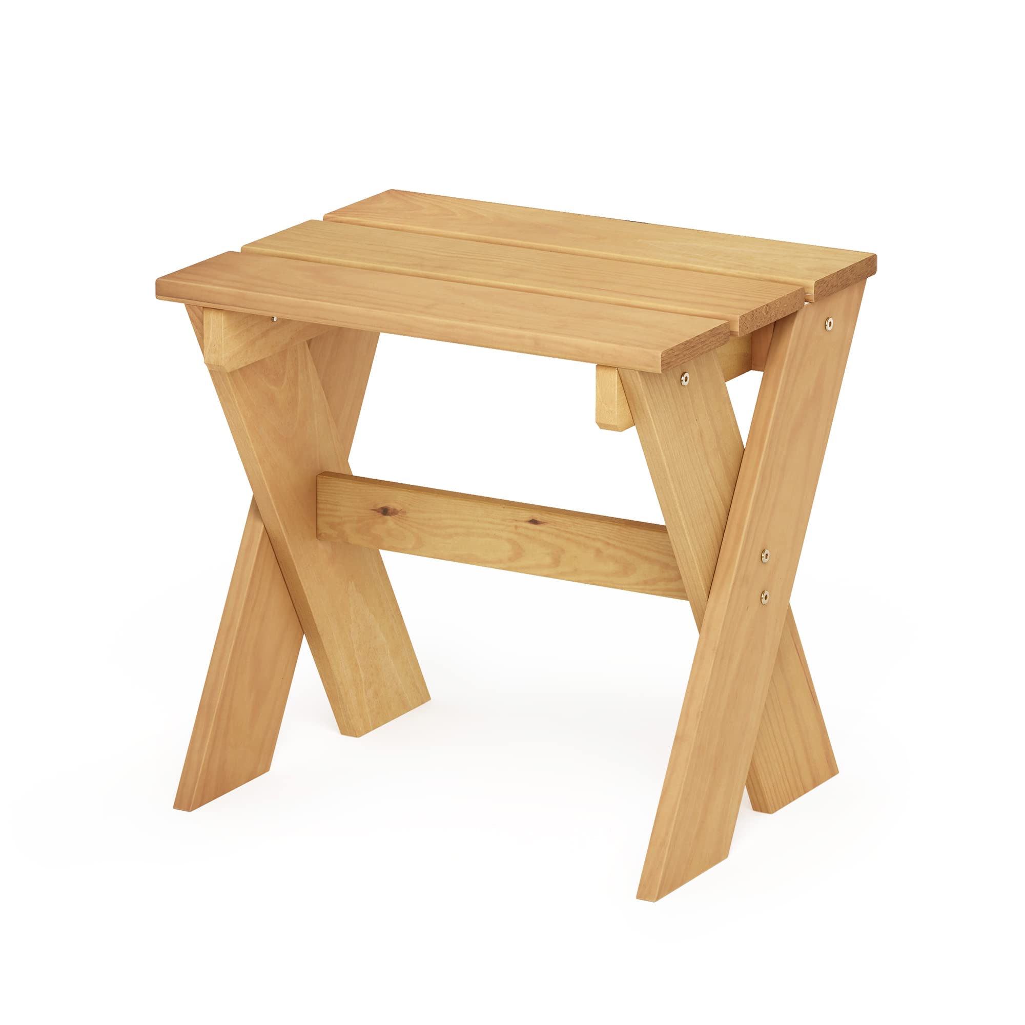 Furinno Tioman Table d'appoint avec Support pour Fleurs, Bois de Pin, 45,2 (W) x 43,9 (H) x 35,1 (D) cm