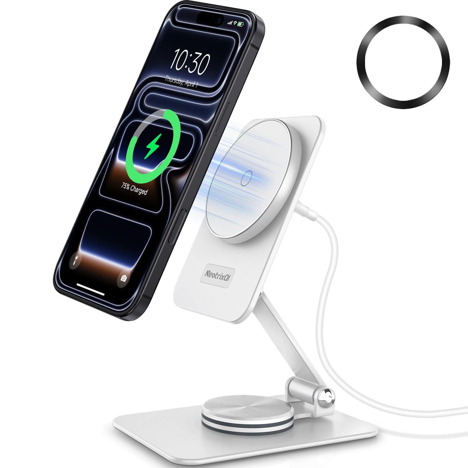 Aluminium Ständer Mag Safe Ladestation für Smartphones und Tablets