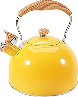 Vista 11 de GGC Tetera para estufa, 85 OZ/2.6 QT Hervidores de té silbantes para hervir agua, leche o café, teteras de acero inoxidable verdes con mango Verde