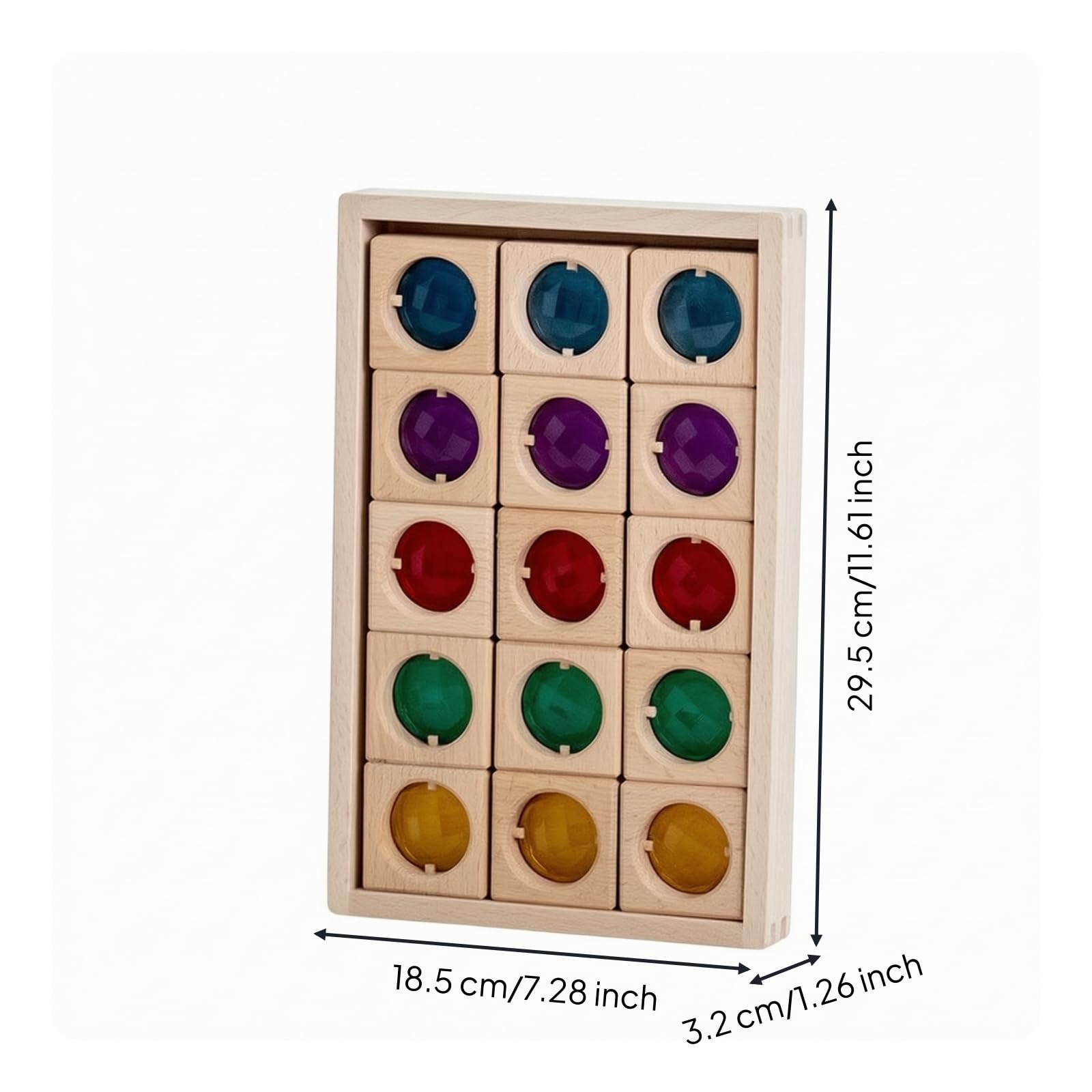 15 Piezas Bloques con Piedras | Didáctico, Resistente, Juguetes, para Aula