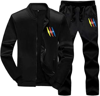 Men Tracksuit 2 Piece Outfits Set Sportwear Trainingspak Jacket Coat & Pant Tracksuits Sets