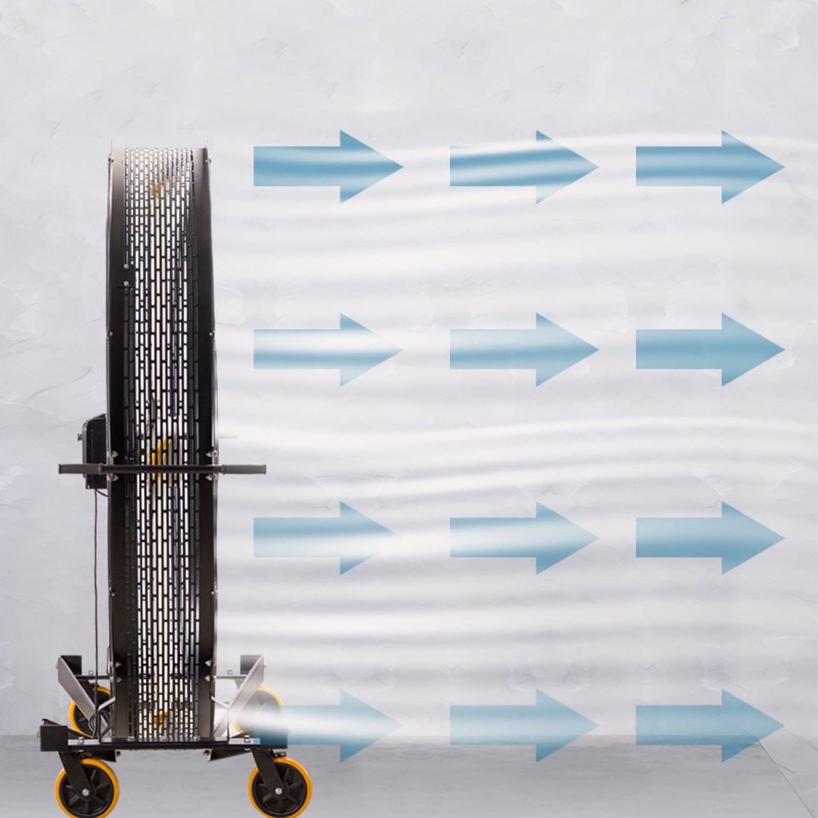 Ventilador de suelo industrial – Ventilador móvil grande con 3 cuchillas para una circulación eficaz del aire