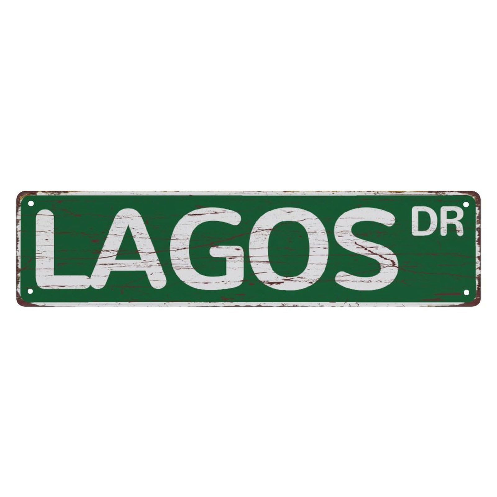Lagos Dr Classic Retro 4x16 Inch Vintage Tin Signs Funny Street Metal Signs For Home Wall Bar