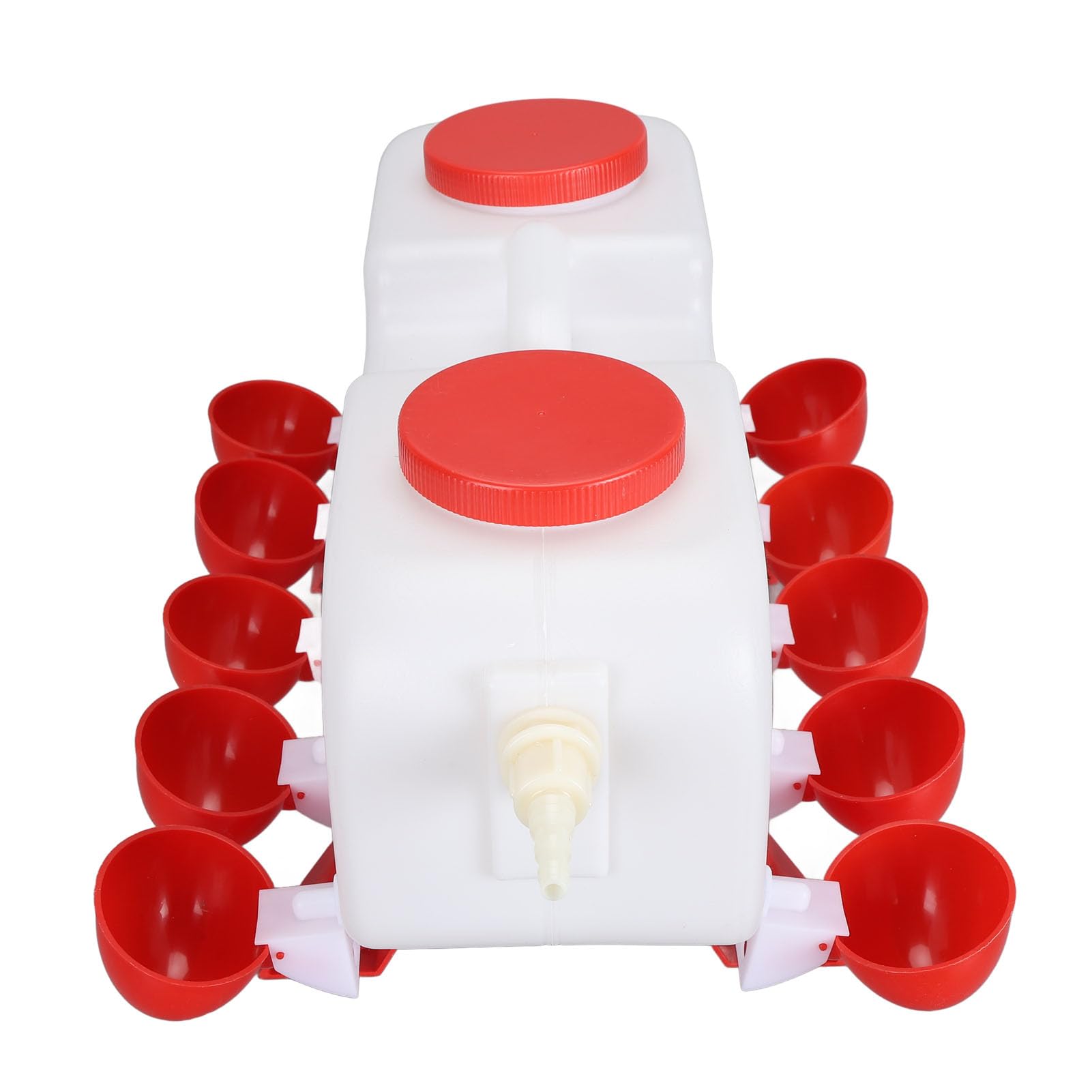 Bebedero para pollos, alimentador de agua para aves de corral con llenado superior de gran capacidad de 10 litros con 10 tazas de agua para pato, ganso, para granja avícola, uso (Full Automatic)