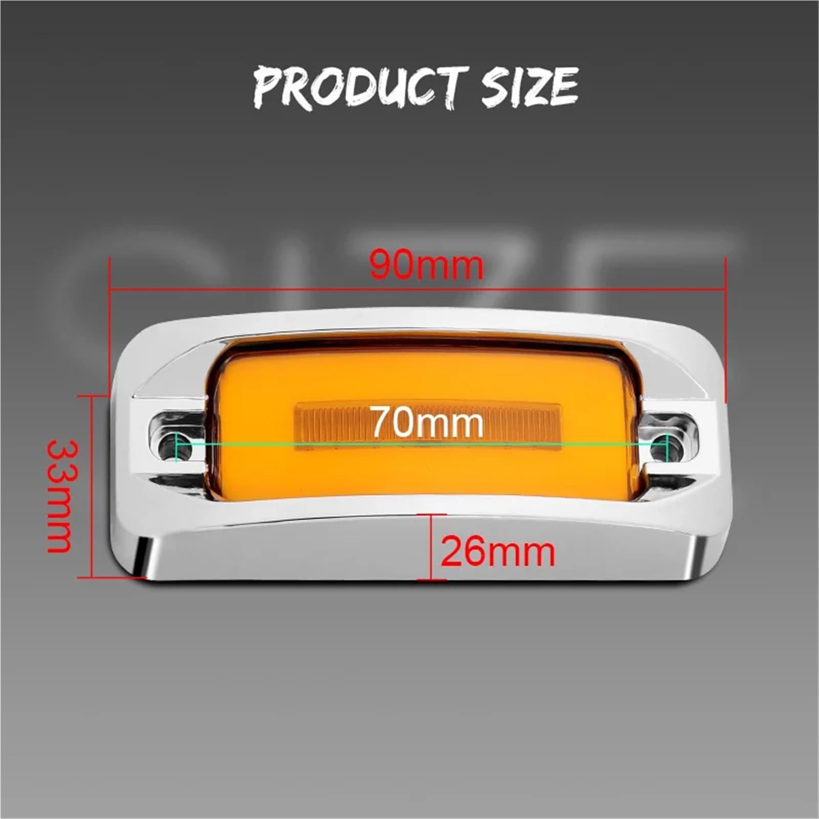 Luces Traseras Montaje Luz LED De Posición Lateral Cuadrada Para Camión, 12V, 24V, Luz Alta Y Baja Para Remolque, Luz Señal Giro Roja Amarilla Lámpara Trasera Intermitente Piloto Posterior Coche(4peic