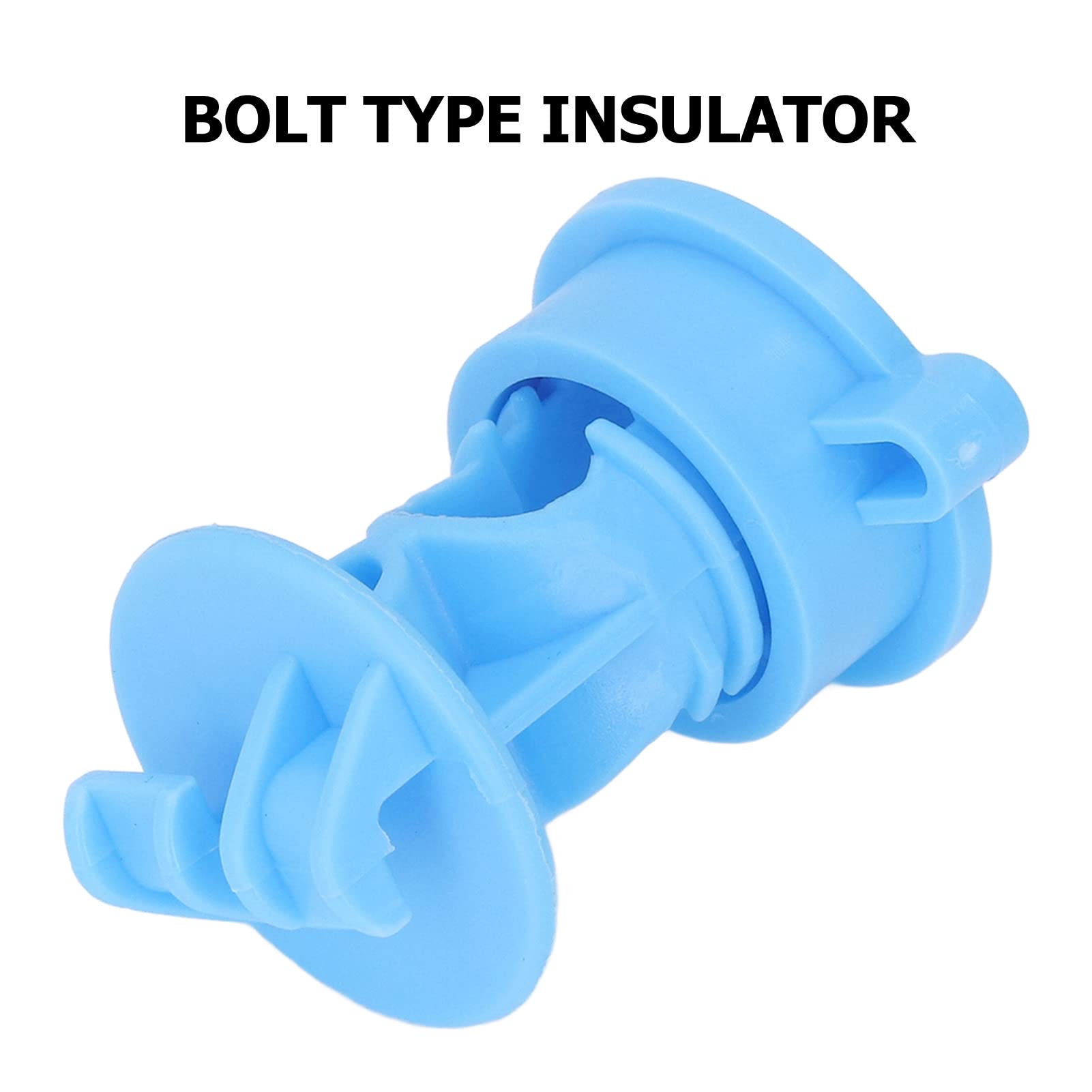 Isolatori di Tipo Bullone per Recinzione Elettrica Durevole Isolante Antipioggia per Giardino Agricolo 100 Pezzi 2,17x1,89 Pollici Materiale ABS (BLUE)