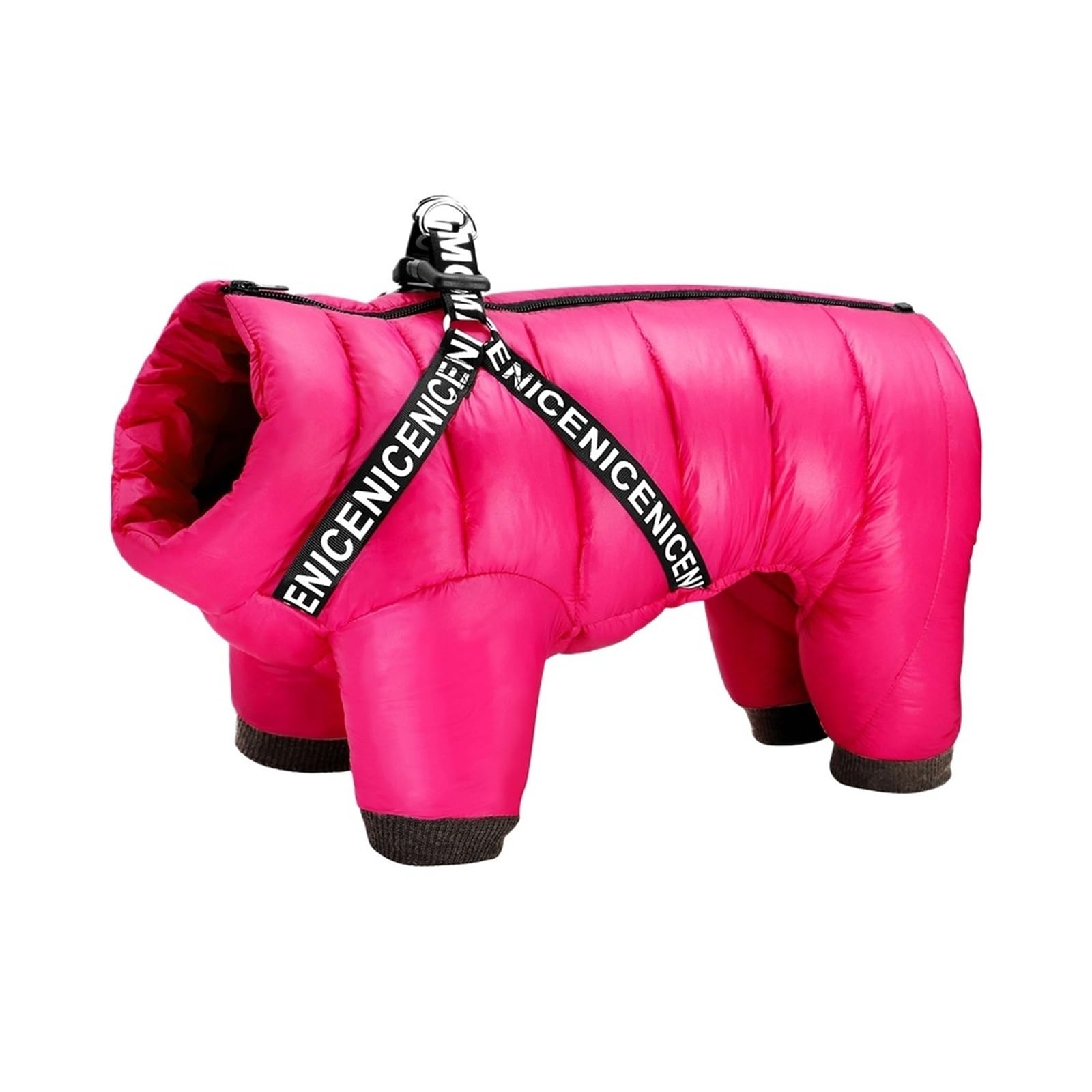 Winter Dog Coat, Waterproof Cold Weather Jacket For Small Medium Dogs, Warm Jumpsuit For French Bulldog Chihuahua(Pink,20)